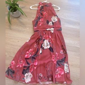 Portman’s Floral halter neck dress